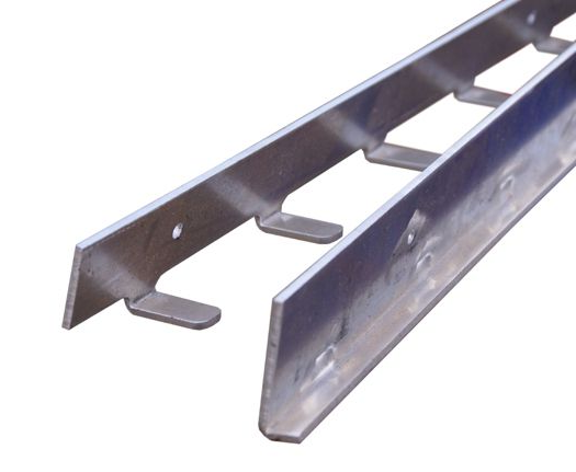 Single replacement Cold Stop (TM) curtain track in anodised silver aluminium 1800mm