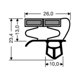 Magnetic Gasket 179-M (2.5m piece)