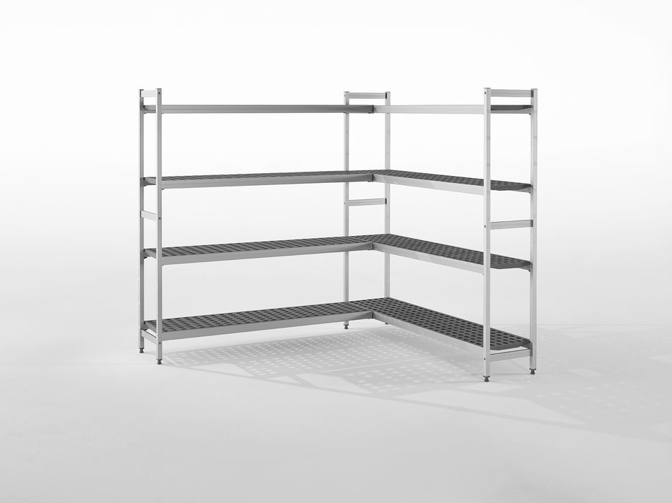 APPRACK Anodised Aluminium Shelving With Washable Ventilated Inserts