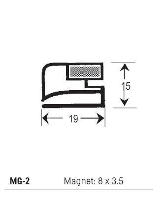 Refrigeration Magnetic Gasket MG-2 (3M lengths)