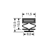 Magnetic Gasket 118-M (2.5M Lengths)